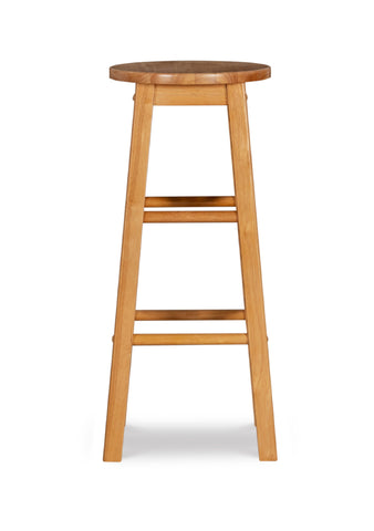 Round Solid Wood Bar Stool-HA01727-Veeddydropshipping