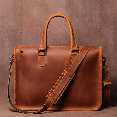 Men Briefcase for Laptop 14 Messenger Men&#39;s Leather Business-BS00449-Veeddydropshipping