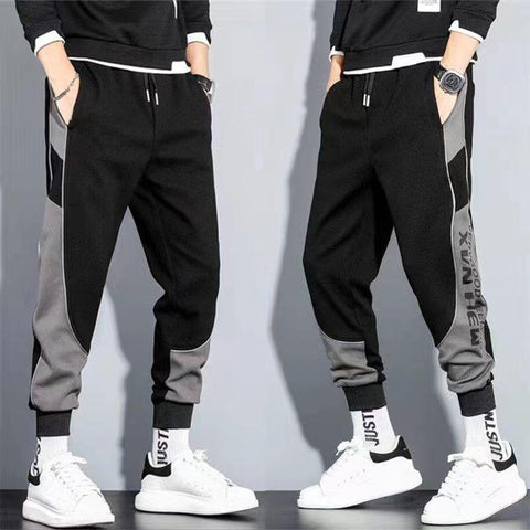 Men Ribbons Harem Jogging Pants Male Slim Fit-MF00373-Veeddydropshipping
