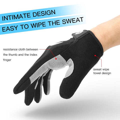 Cycling Anti-slip Full Finger Gloves MTB Bike Gloves Pad Men Women Breathable -OS01023-Veeddydropshipping