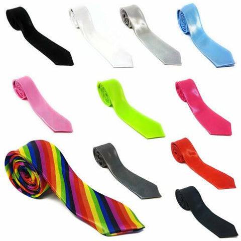 Wedding Skinny Black Necktie Funeral Smart Party-MF00763-Veeddydropshipping