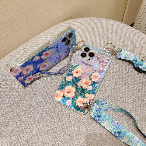 Bling Wristband Flower Soft Phone Case For Huawei P40 Lite P30 Pro P50 Nova 8-PA00264-Veeddydropshipping