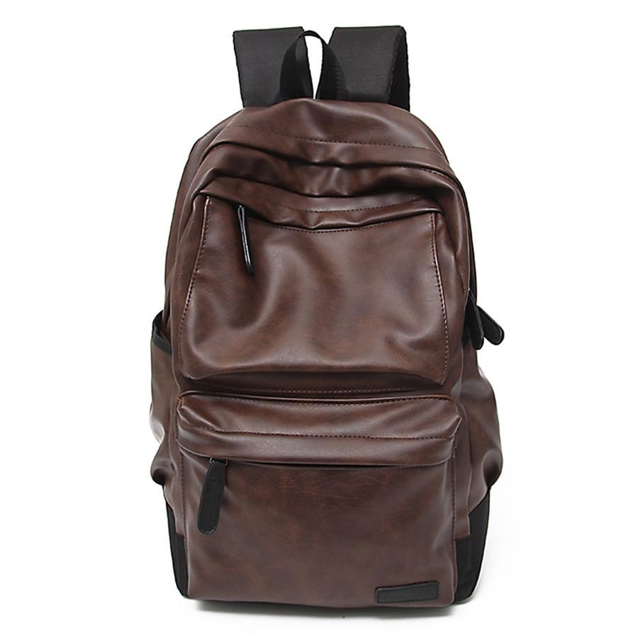 leather school bags Large capacity Backpacks Casual Laptop-BS00329-Veeddydropshipping