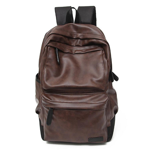 leather school bags Large capacity Backpacks Casual Laptop-BS00329-Veeddydropshipping