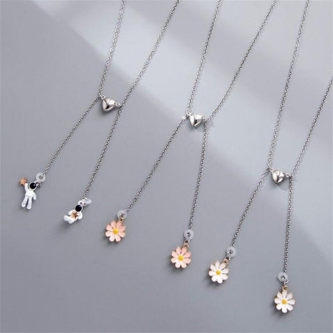 Headphone Necklace For Women Daisy Flower Astronaut Star -JW01243-Veeddydropshipping