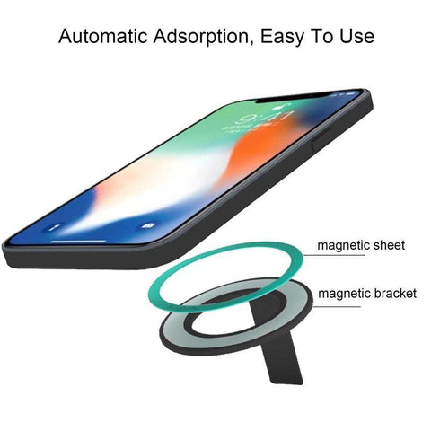 EW A MagOne Compatible with MagSaf Wireless Charging Phone Grip Stand with Silicone-PA00549-Veeddydropshipping