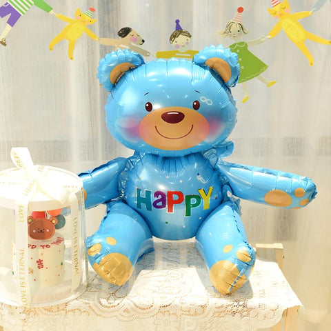 Cartoon Animal Theme With Bear Foil Balloon-HA00611-Veeddydropshipping
