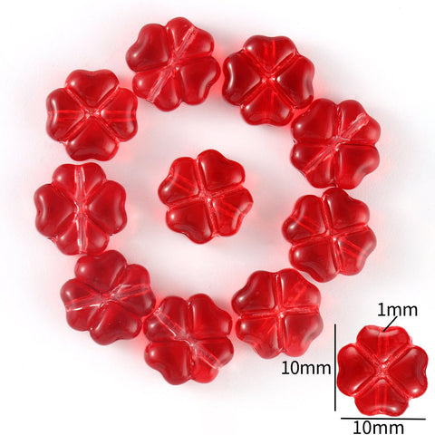 Lampwork Crystal Flower Spacer Beads  Flat Round Loose Beads-JW01481-Veeddydropshipping