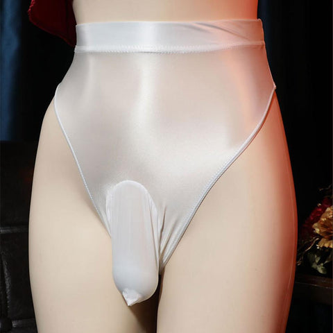 Pouch Oily Underwear Sexy Transparent Lace Briefs Knickers-MF01555-Veeddydropshipping
