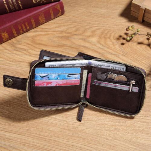 Genuine Soft Leather RFID Protection Wallets-MF00752-Veeddydropshipping