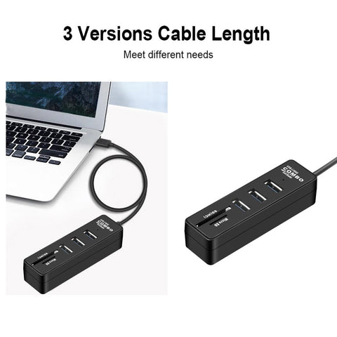 USB Combo Hub Multi USB 2.0 Hub 3 Ports Splitter-CO00118-Veeddydropshipping