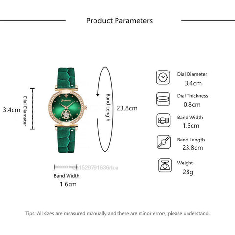 Fashion  Diamond Quartz Watch Wristwatches Elegant -JW00987-Veeddydropshipping