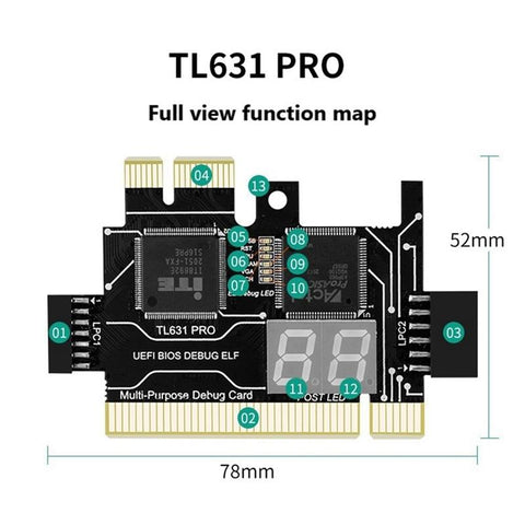 Diagnostic Card+Expansion Card Motherboard Multi function-CO00113-Veeddydropshipping