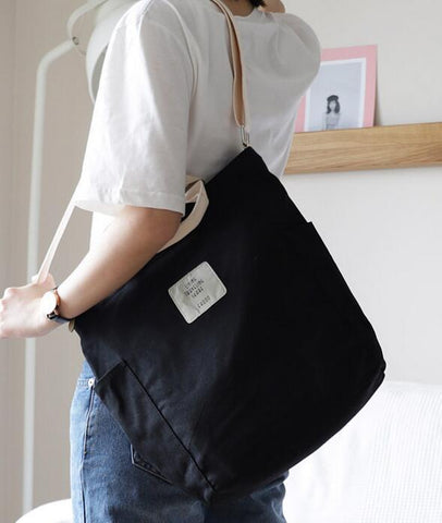 Simple Small Fresh Messenger Bag Casual Cloth Bag Shopping Bag-BS00163-Veeddydropshipping