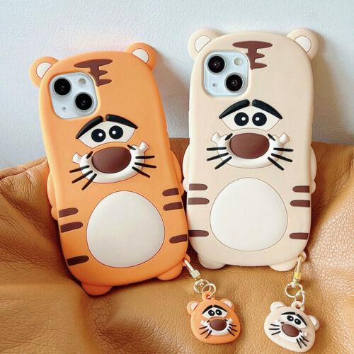 For iPhone 13 Pro Max 12 11 XS XR X 8 7 Case Cartoon 3D Tiger Shockproof Cover-PA00166-Veeddydropshipping