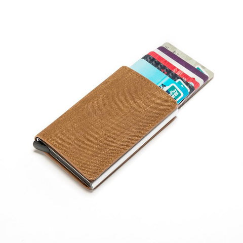 Credit Card Holder Men Wallet Coin Leather Wallet RFID Aluminium Box-BS00076-Veeddydropshipping