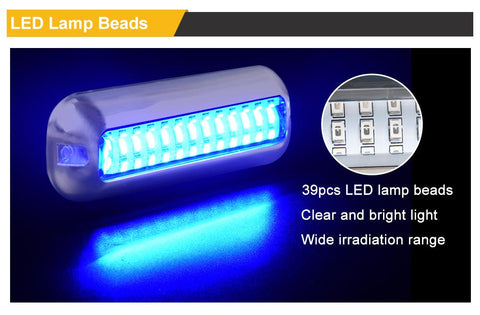 39 LED Stainless Steel Boat Transom Lamp Underwater Pontoon Marine-TI00992-Veeddydropshipping