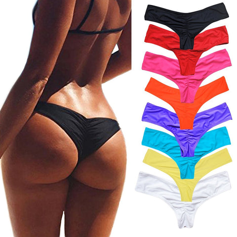 Swimwear Women Briefs Bikini Bottom Side Ties Brazilian Thong Swimsuit Classic -OS00061-Veeddydropshipping
