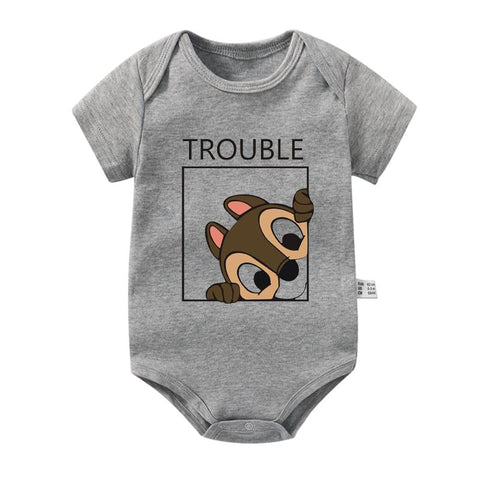 Funny Chip and Dale Disney Baby Bodysuits Cotton Short Sleeve-TB00303-Veeddydropshipping