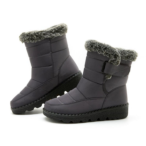 Winter Women Ankle Boots Warm Plush Soft Platform Snow-BS00942-Veeddydropshipping