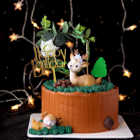Mini Sika Deer Figurines Resin Craft Miniatures Decor-HA00336-Veeddydropshipping