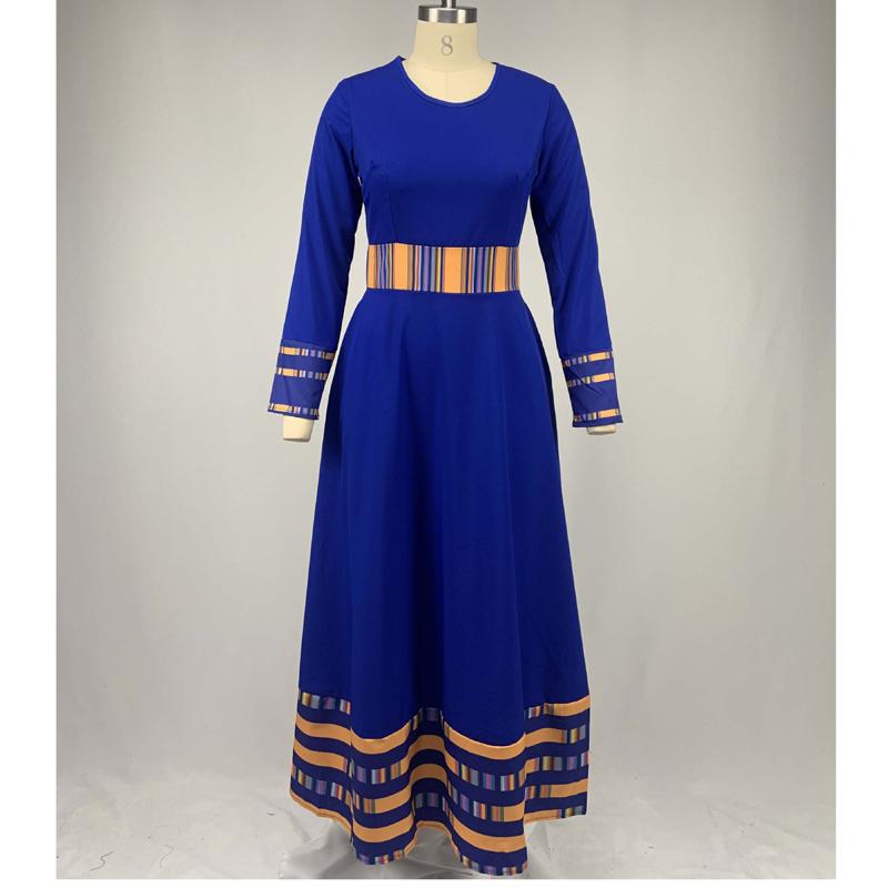 Women African Traditional Fashion Dress O Neck-Veeddydropshipping