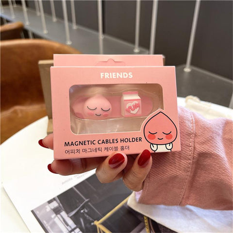 Universal Cartoon Magnetic Desk Phone USB Cable Organizer Wire Earphone Line Cord Protector-PA00879-Veeddydropshipping