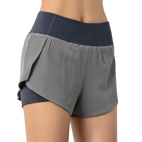 Women Gym Shorts Invisible Double Side Pocket Running Shorts Breathable Quick -OS00909-Veeddydropshipping