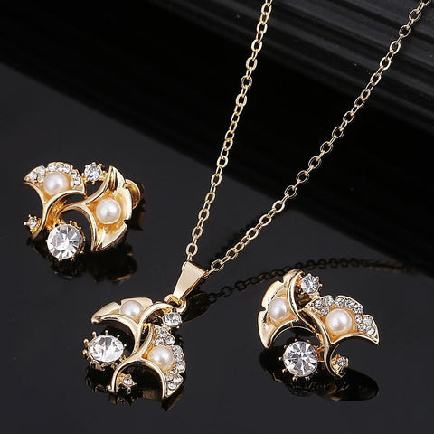 Fashion Gold Plated Opal Jewelry Sets For Woman Cubic Zirconia -JW01341-Veeddydropshipping
