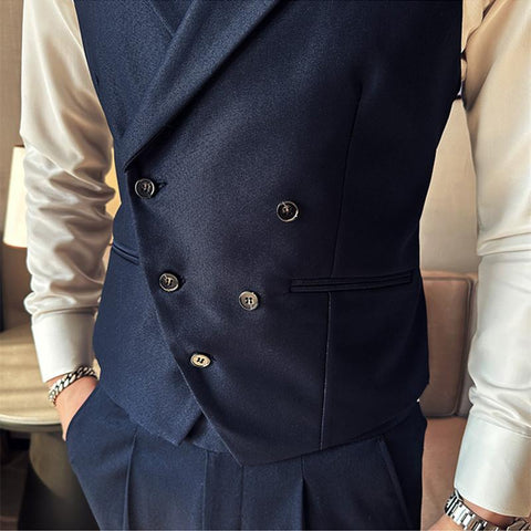 Breasted Leisure Blazer Vest/Male Slim Fit High-MF01308-Veeddydropshipping