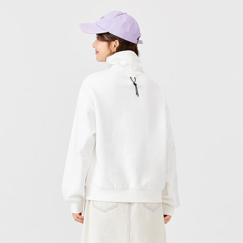 Women High Neck Fleece In Sweater Loose-Veeddydropshipping