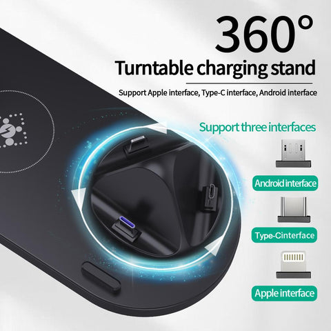 100W 8 in 1 Qi Wireless Charging Induction Charger Stand For iPhone-PA01079-Veeddydropshipping