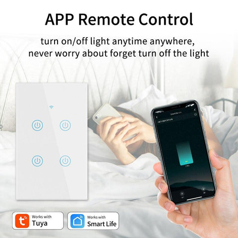 Zigbee WiFi Wall Touch Light Switch Control Smart Life 110V 220V Interruptor-CE00652-Veeddydropshipping