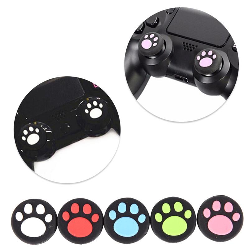 2 Pcs Cat Paw Rubber Silicone Game Handle Joystick Thumb Stick Grip Cap -CE01406-Veeddydropshipping