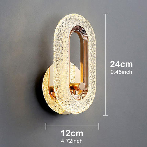 Crystal Wall Lights Round/Oval LED Wall Lamp-HA00206-Veeddydropshipping