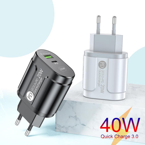 USB PD Charger Type C Charger Universal Phone Adapter QC 3.0 For Iphone Xiaomi-PA00389-Veeddydropshipping