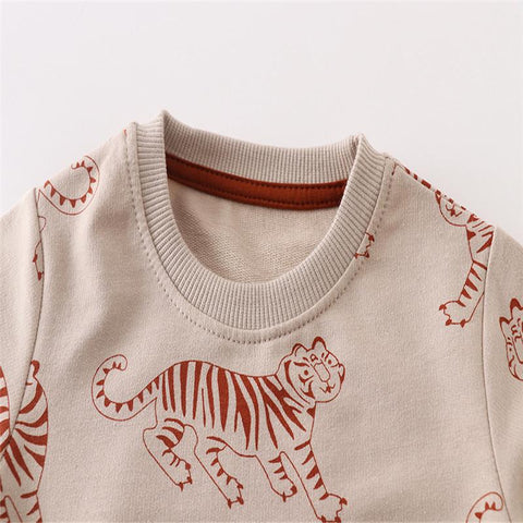 Jumping Meters New Arrival Autumn Spring Tigers Print Baby Sweatshirts Long-TB01343-Veeddydropshipping