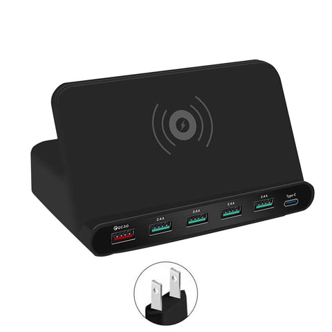 Smartphone Wireless Charger 3-in-1 USB Multi-port Fast Charging Adapter Smartphone Power Adapter-PA00523-Veeddydropshipping