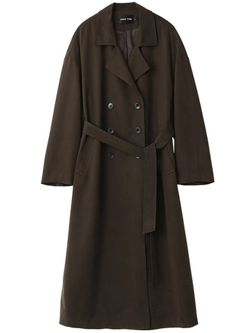 Korean Loose Double-breasted Long Women Overcoat-WF00217-Veeddydropshipping