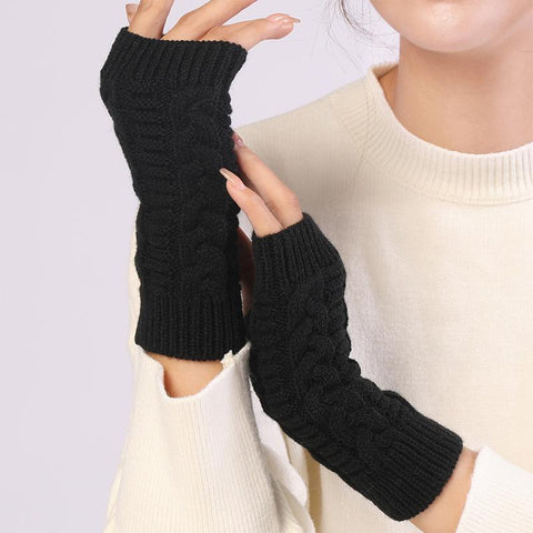 1 Pair Women Winter Warm Gloves Sexy Faux Rabbit Fur Hand Wrist Warmer Fingerless -OS01094-Veeddydropshipping