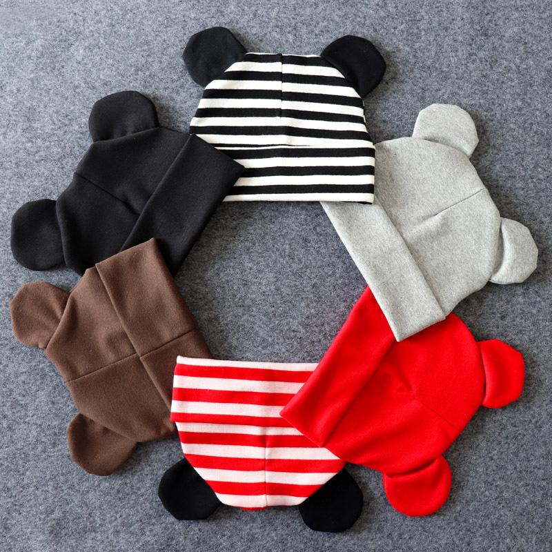 2 Layer Baby Hats Kids Cap Newborn With Ears Cotton Babies Accessories Baby-TB00465-Veeddydropshipping