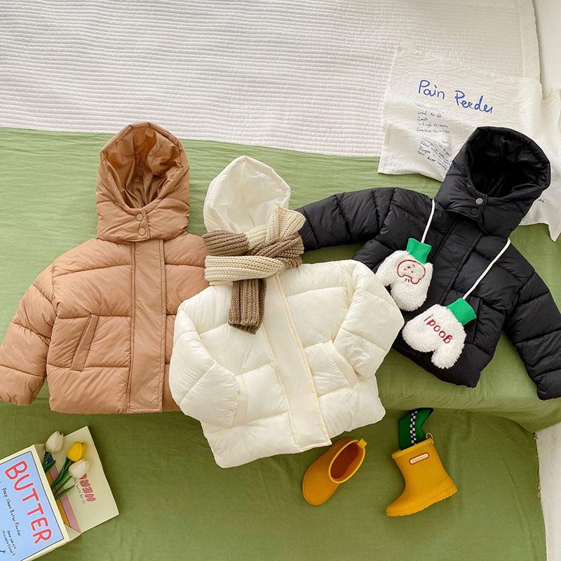 Winter Kids Parkas Korean Style Girls Fur Coat Hooide Boys-Veeddydropshipping