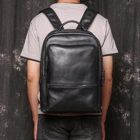 Leather Men and Women Backpacks Fashion Casual Laptop Bags-BS00346-Veeddydropshipping