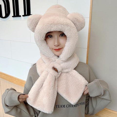 Ear Warm Hat Women Beanies Caps-WF01268-Veeddydropshipping