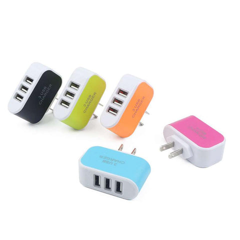 Universal  3 USB Multi-Port Wall Charger US Plug Wall Adapter Cube Block-PA00065-Veeddydropshipping