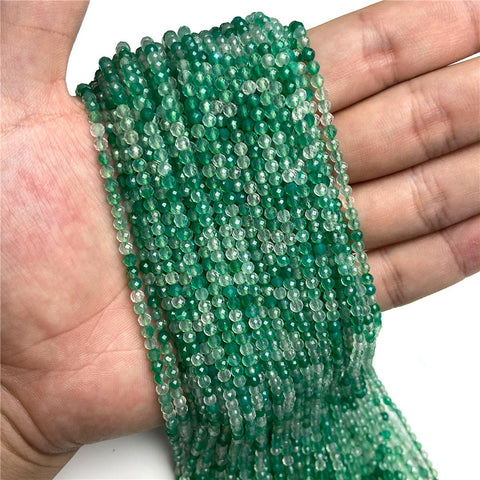 Natural Stone Beads Green Emeralded Loose for Jewelry Making -JW01529-Veeddydropshipping