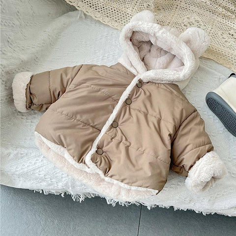 Winter Children Warm Coat Plus Velvet Down Cotton Jacket-Veeddydropshipping