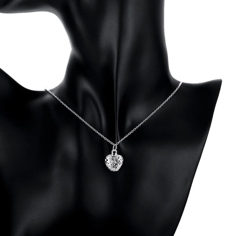 925 sterling Silver necklace earrings Jewelry set  -JW00197-Veeddydropshipping