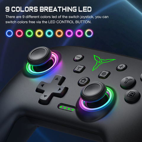 Dinofire Wireless Bluetooth RGB Controller for Nintendo Switch/Switch -CE01351-Veeddydropshipping
