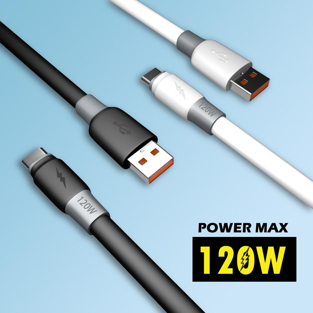 120W 6A Super Fast Charge Type-C Liquid Silicone Cable Quick Charge USB Cable-PA00440-Veeddydropshipping
